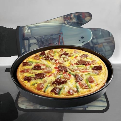 Funny Halloween Ghost Oven Mitts Heat-Resistant Pot Holder Decor