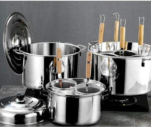 Stainless Steel Stockpot with Colander Induction Compatible
