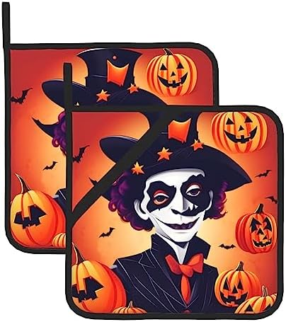 Happy Halloween Heat-Resistant Potholders Set