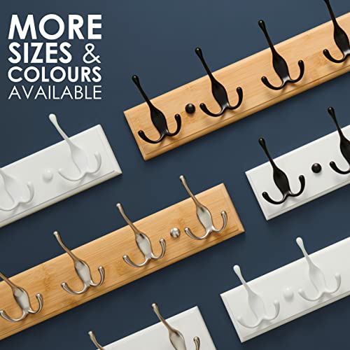 AmazonBasics 4-Piece Wall-Mounted Coat Rack for Home Living Room