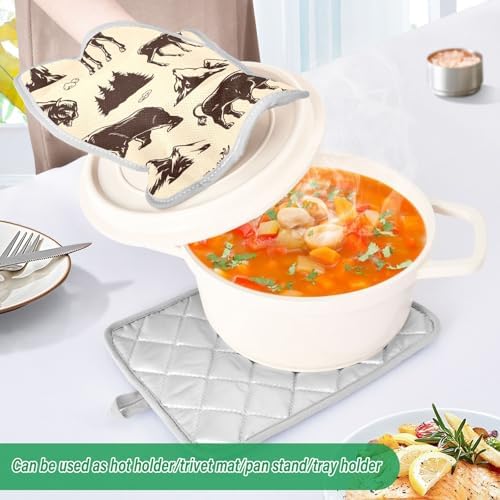 Warm Potholders Set for Kitchen Use
