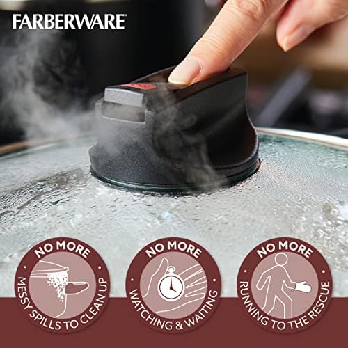 Farberware Smart Control Nonstick Sauce Pan with Lid 2 Quart Black