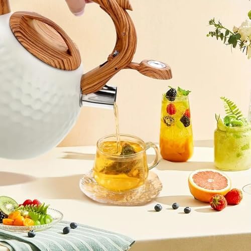 Shoxil Tea Kettle 27 Quart Wood Handle Stainless Steel