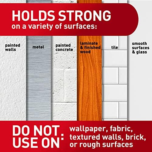 Durable Matte Black Wall Hook 3 Strips for Easy Hanging