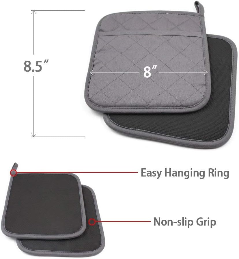 2-Piece Heat-Resistant Oven Pads for Baking Cooking