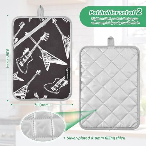 Tasty Kitchen Essentials Dual-Purpose Heat-Resistant Potholder Set for Cooking Baking