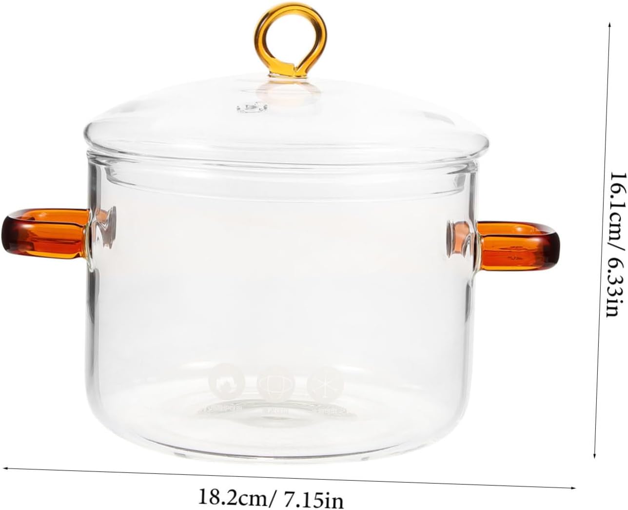 Happyyami Glass Stewing Pot with Lid