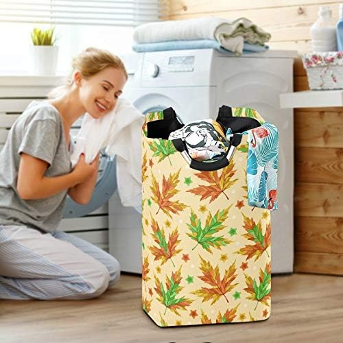 Warm foldable Autumn Leaves Laundry Basket for Home Kitchen Storage