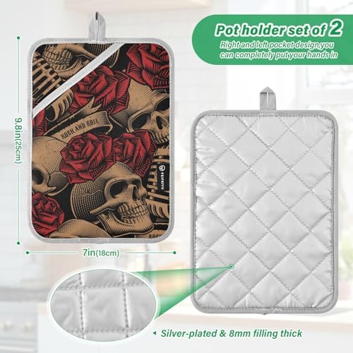 Personalized Skull Potholders from OURVII