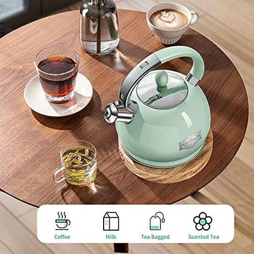 Rettberg 264 Quart Stovetop Tea Kettle with Whistle