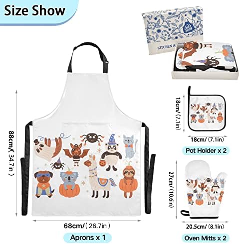 HEalloween Cute Animal Kitchen Linen Set