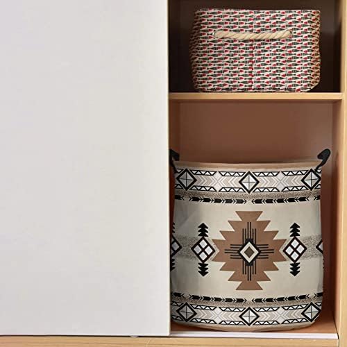 Collapsible Wash Basket Boho Western Design Waterproof Durable for Storage