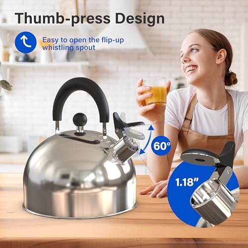 YSSOA Whistling Stainless Steel Tea Kettle