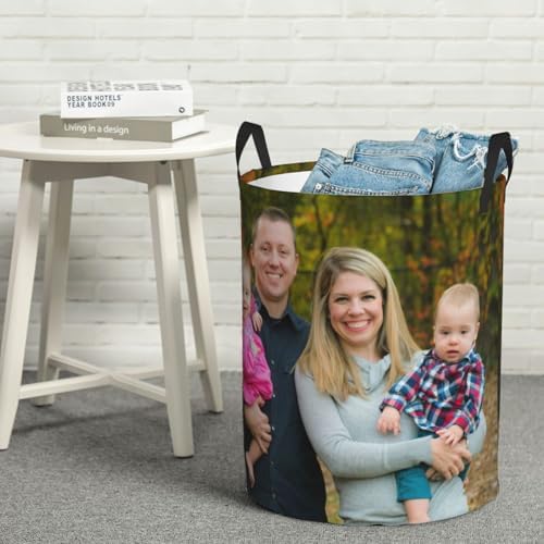 Personalized Custom Laundry Hamper with Handles