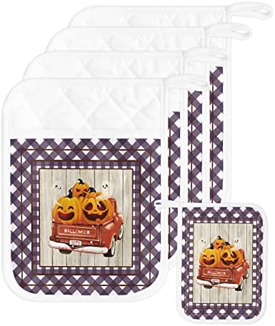 Halloween Ghost Pumpkins 5 in 1 Pot Holders