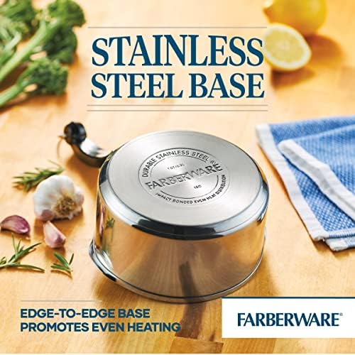 Farberware Classic 1-Quart Straining Saucepan with Lid Silver