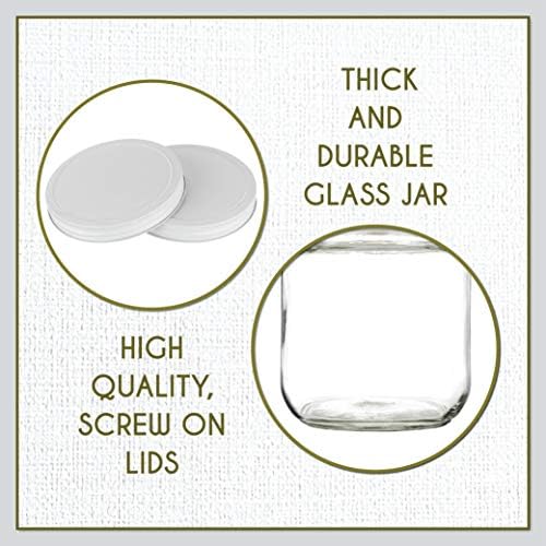 Kitchentoolz Half Gallon Mason Jar Wide Mouth with Airtight Metal Lid