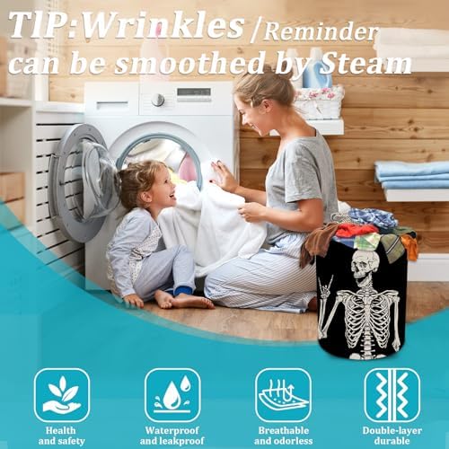 Funny Skull Laundry Hamper