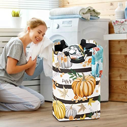 Collapsible Laundry Basket - Fall Orange Pumpkins by Suzukiio