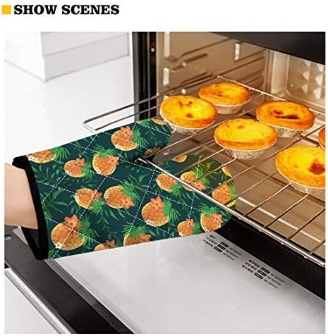 KEIAHUAN Tribal Oven Mitts Set Heat-Resistant Anti-Slip Premium Cooking Gloves