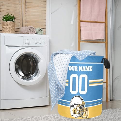 Custom Football Style Laundry Hamper for Kids Lightweight Durable Storage Solution