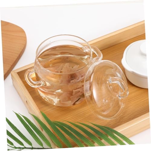 700ml Clear Glass Saucepan with Lid - Perfect for Pasta Noodles and Soups