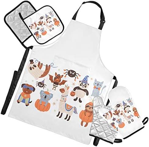 HEalloween Cute Animal Kitchen Linen Set