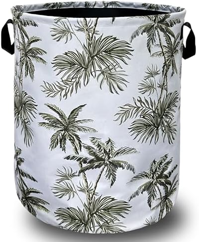 SE Lindons Tropical Palm Tree Laundry Basket - Lightweight Durable