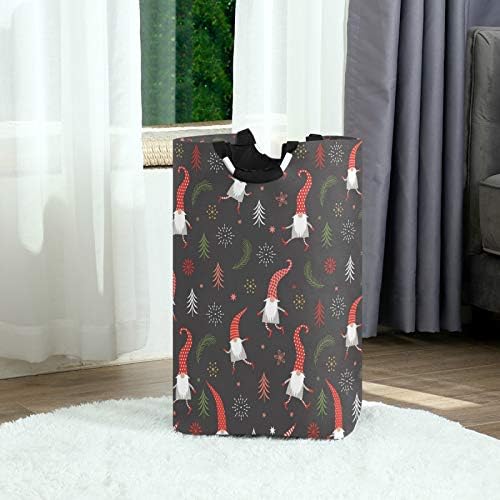 Susiyo Christmas Gnomes Laundry Basket Collapsible Storage for Cleaners and Kids