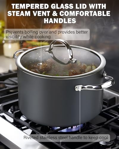 Cooks Standard 7-Quart Dutch Oven Pot with Glass Lid