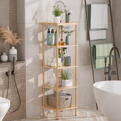 AmazerBath Eco-Friendly Bamboo Bathroom Shelf