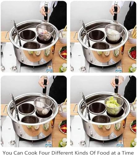 Wzglod Commercial Hot Pot Pasta Cookware 5 Holes