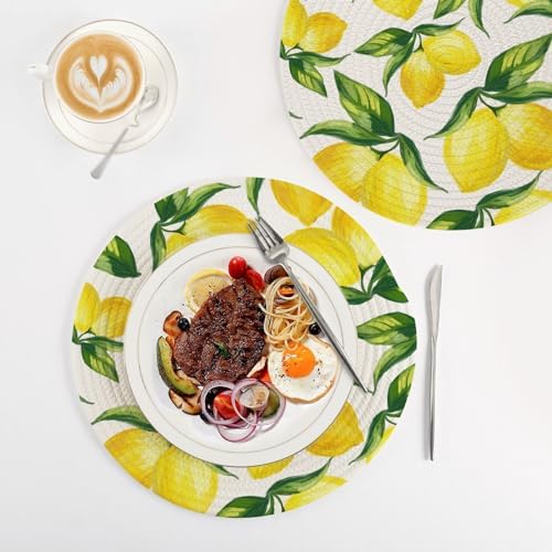 ALAZA Yellow Lemon Pot Holder Set