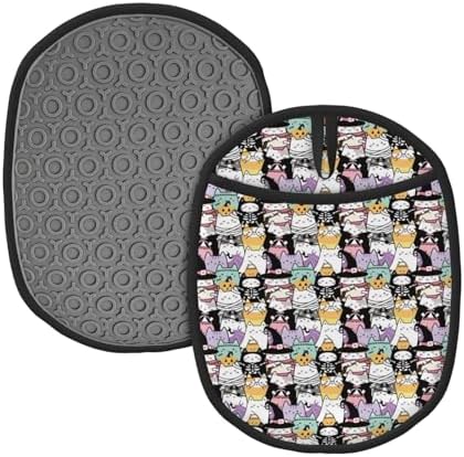 Fun Halloween Cat Pot Holder Mitts for Kitchen