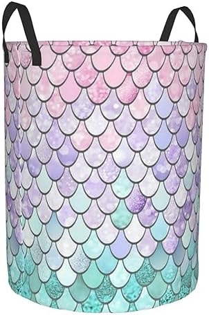 Mermaid Fish Scales Waterproof Laundry Hamper