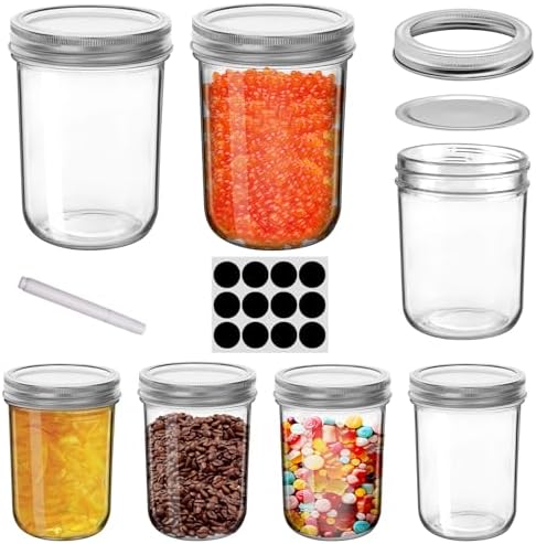 6-piece Mason Jars for Preserving Kitchen Decor