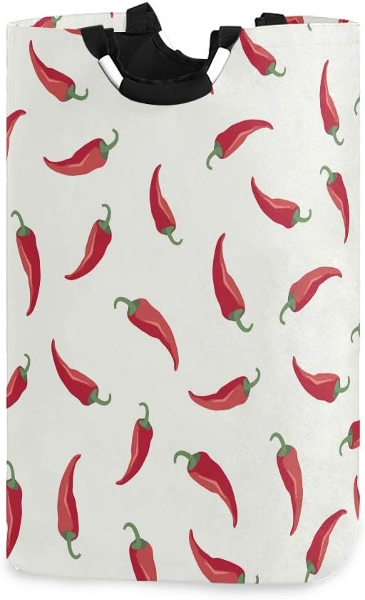 MOYYO Red Chili Collapse Laundry Basket - Eco-Friendly Folding Organizer for Home