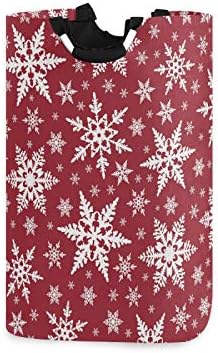 Susiyo Christmas Snowflakes Collapsible Laundry Basket for Kids
