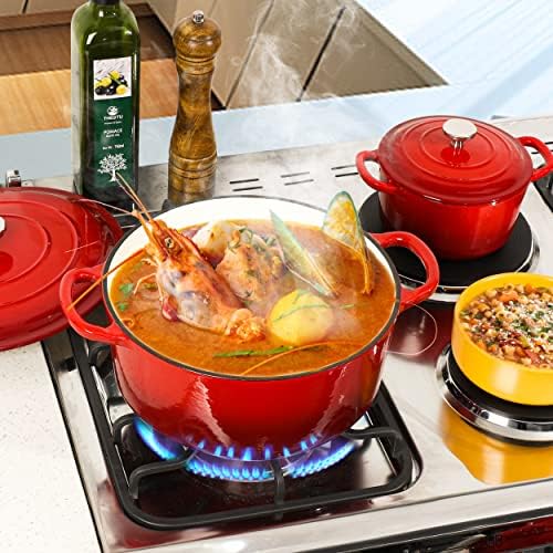 Elegant Dutch Oven Set with 6QT 15QT Pots