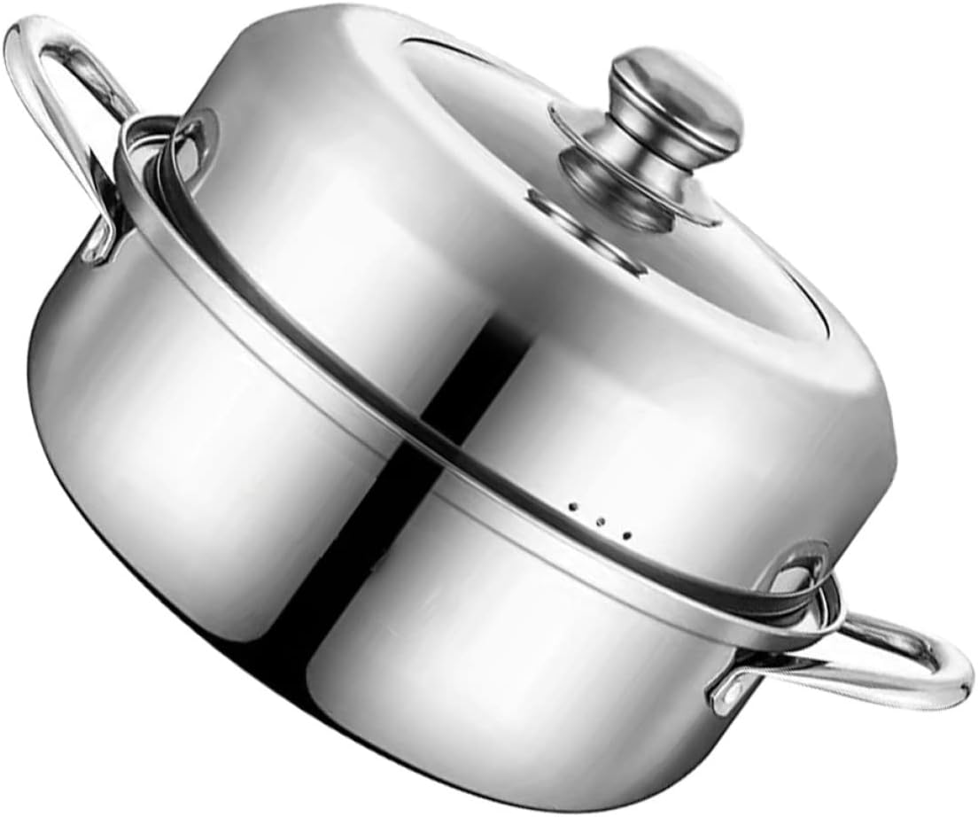 Mikinona 1pc Stainless Steel Steamer Stock Pot