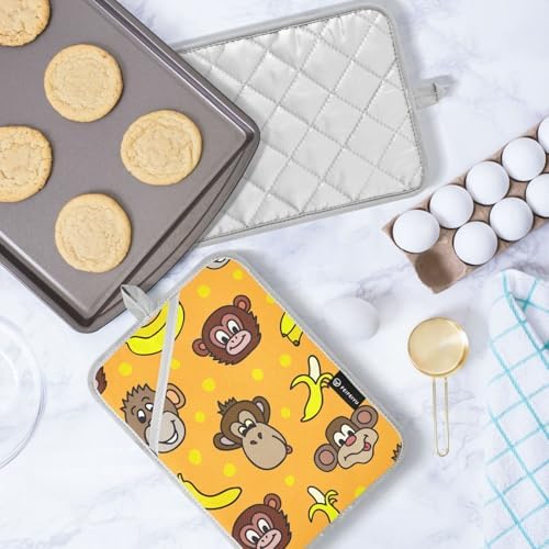 Dalzium Cute Monkeys Bananas Potholder Set of 2