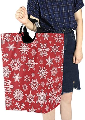 Sushi Christmas White Snowflakes Laundry Basket