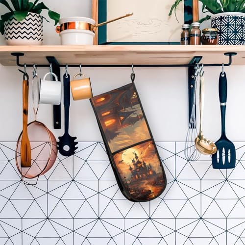 Halloween Night Castle Oven Mitt