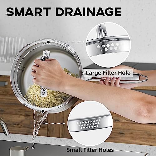 Perfectsta churches ss saucepan with steamer elegant cooking tool for home kitchen