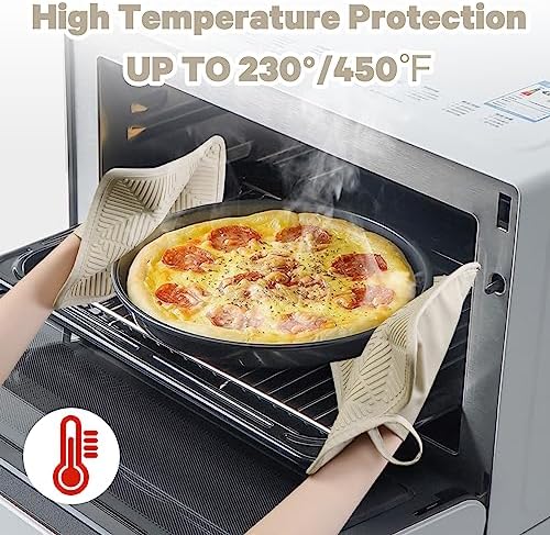 Two-Piece Heat-Resistant Silicone Potholders
