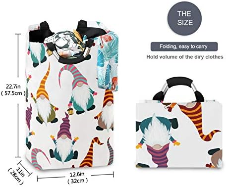 Susiyo Christmas Gnomes Collapsible Laundry Basket