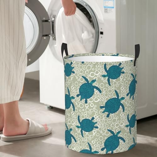AFHYZY Turtle Laundry Hamper Collapsible with Handles