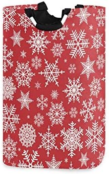 Sushi Christmas White Snowflakes Laundry Basket