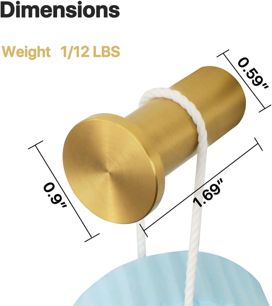 Durable Gold Coated Towel Hook for Bathroom Organization