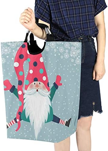 Susiyo Christmas Jolly Gnome Folding Laundry Basket